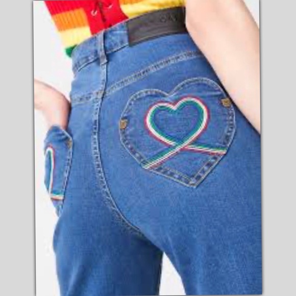 SOLD NWT LAZY OAF RAINBOW LOVE JEANS SIZE 26 - Picture 2 of 6